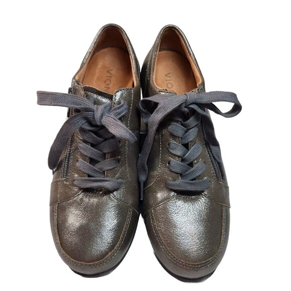 Vionic Women's Size 6 M Abigail Walking Sneakers Shoes Metallic Pewter 286 - Picture 2 of 11